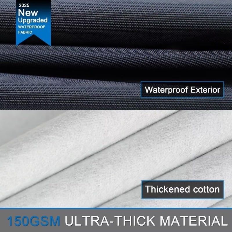 Cotryvox Ford Maverick Truck Cover Custom Fit 2021-2026 SuperCrew Cab Short Bed(4.5') with Door Zipper, 10 Layers Outdoor Heavy Pickup Truck Cover Waterproof All Weather, Wind Dust Sun Protector. - Image 2